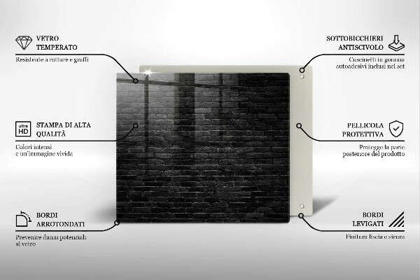 Cache plaque de cuisson Mur de briques