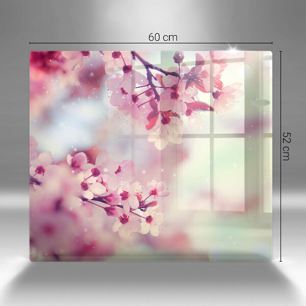 Cache plaque de cuisson Fleurs de pommier nature