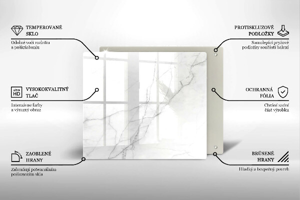 Cache plaque de cuisson Fond de pierre de marbre