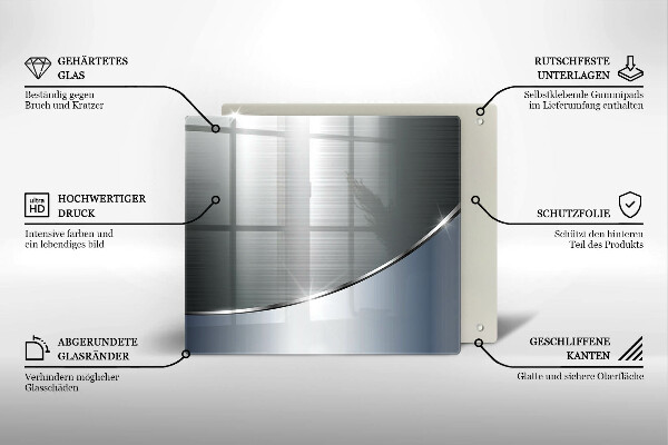 Cache plaque de cuisson Modèle d'abstraction en métal