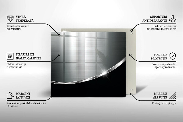 Cache plaque de cuisson Abstraction avec du métal