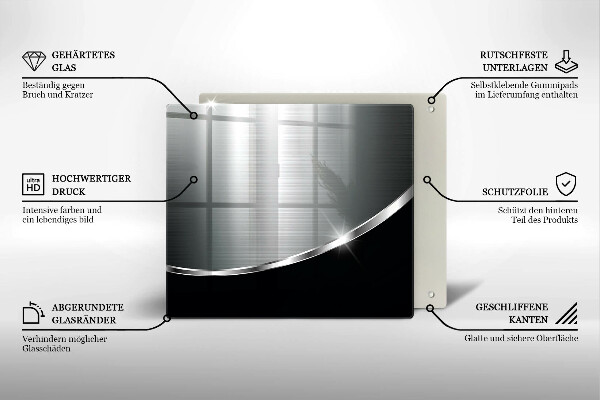 Cache plaque de cuisson Abstraction avec du métal