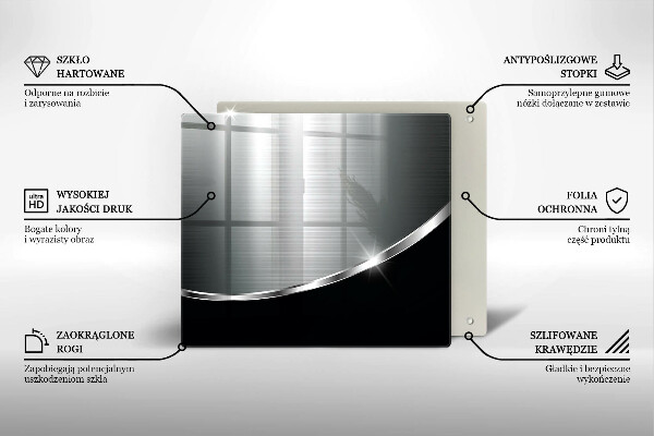 Cache plaque de cuisson Abstraction avec du métal