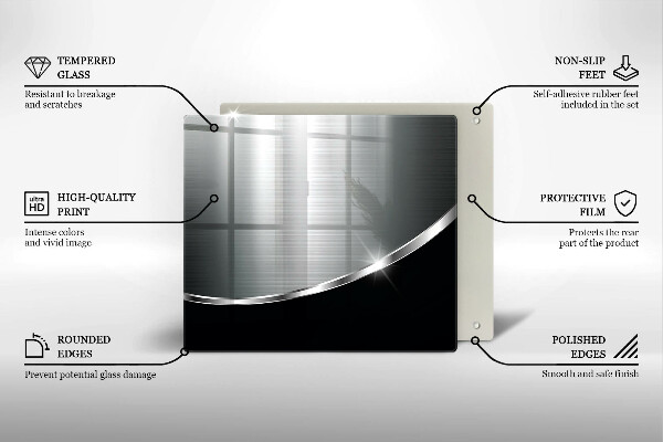 Cache plaque de cuisson Abstraction avec du métal