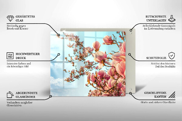 Cache plaque de cuisson Arbre à fleurs roses