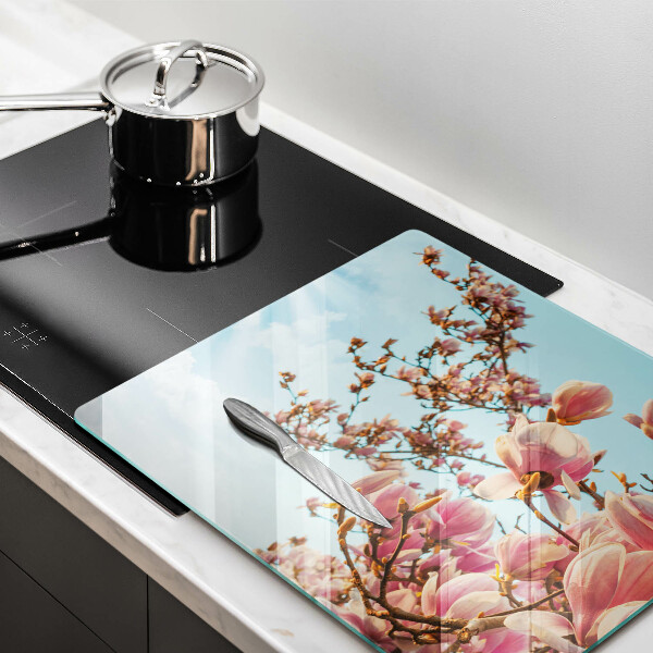 Cache plaque de cuisson Arbre à fleurs roses