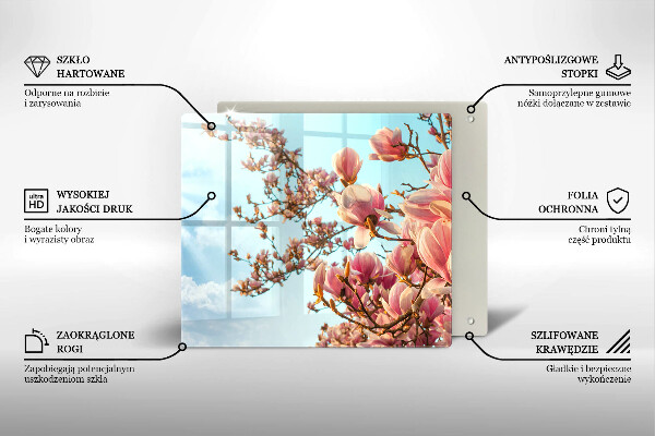 Cache plaque de cuisson Arbre à fleurs roses