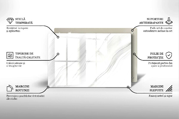 Protège plaque de cuisson Marbre délicat