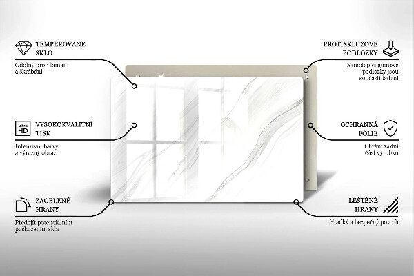 Protège plaque de cuisson Marbre délicat