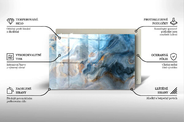 Protège plaque de cuisson Texture de marbre