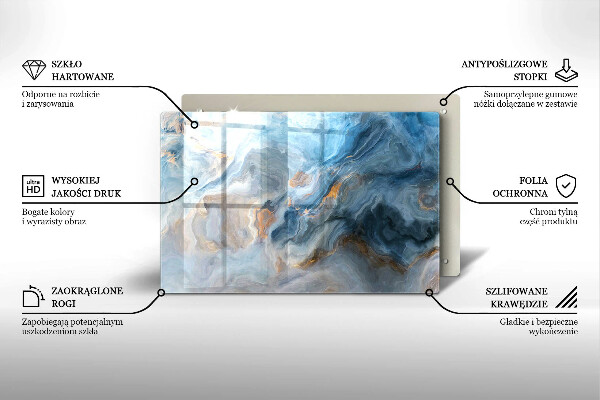 Protège plaque de cuisson Texture de marbre