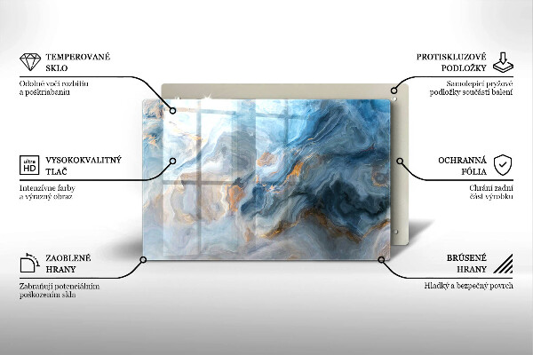 Protège plaque de cuisson Texture de marbre