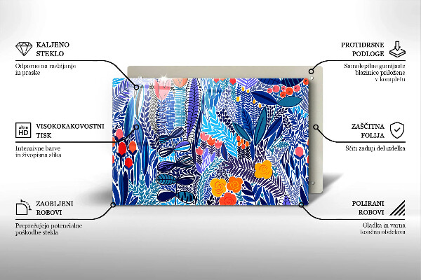 Protection pour plaque de cuisson Prairie peinte