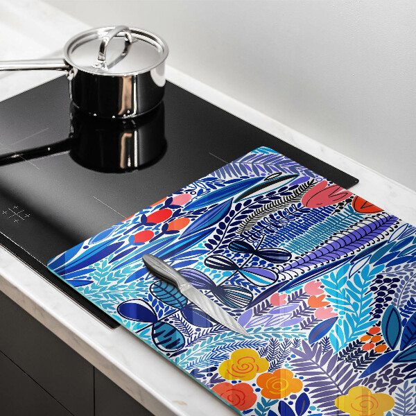 Protection pour plaque de cuisson Prairie peinte