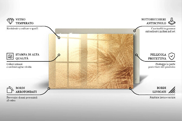 Protège plaque de cuisson Vacances à la plage et au sable