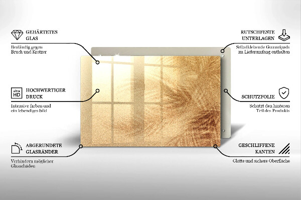 Protège plaque de cuisson Vacances à la plage et au sable