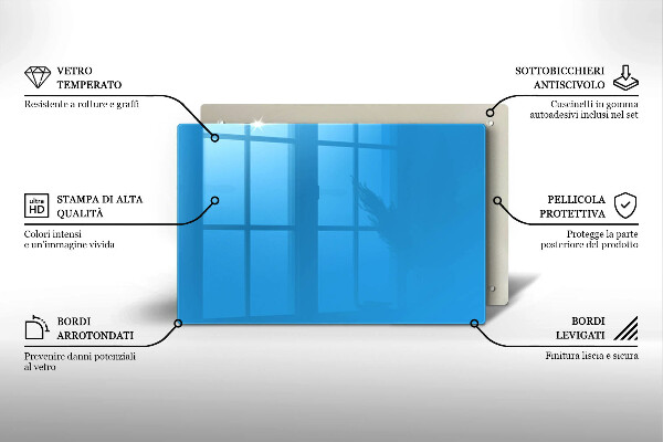 Protège plaque de cuisson Couleur bleue