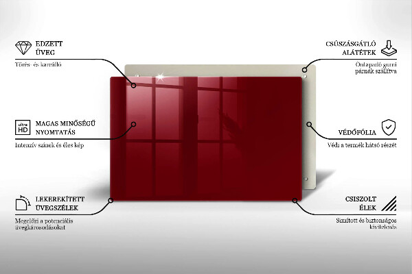 Protège plaque de cuisson couleur bordeaux