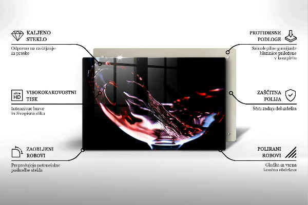 Protège plaque de cuisson Un verre de vin rouge