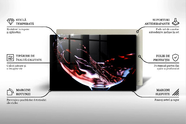 Protège plaque de cuisson Un verre de vin rouge