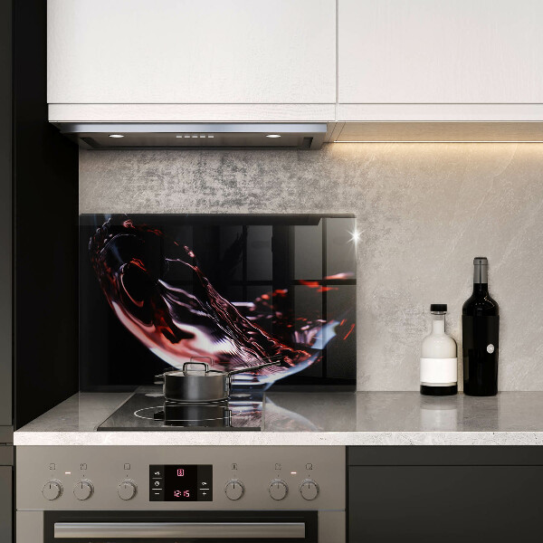 Protège plaque de cuisson Un verre de vin rouge