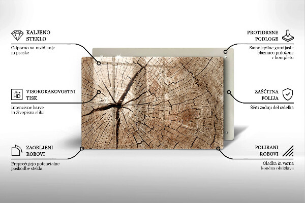 Protège plaque de cuisson Coupe transversale d'un arbre
