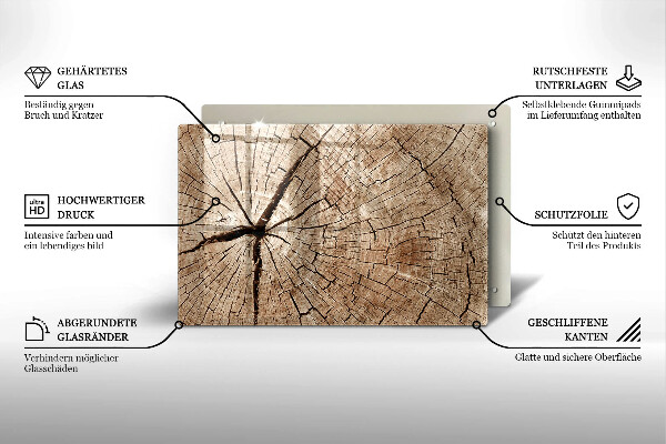 Protège plaque de cuisson Coupe transversale d'un arbre