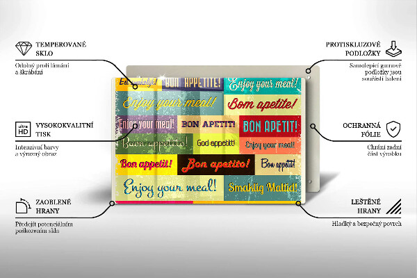 Protège plaque de cuisson Sous-titres Bon appétit langues