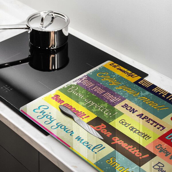 Protège plaque de cuisson Sous-titres Bon appétit langues
