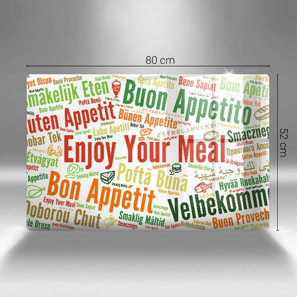 Protège plaque de cuisson Sous-titres Bon appétit langues