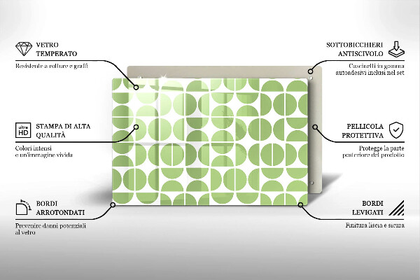 Protège plaque de cuisson Modèle de formes bohèmes