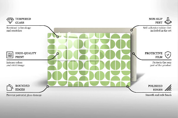 Protège plaque de cuisson Modèle de formes bohèmes