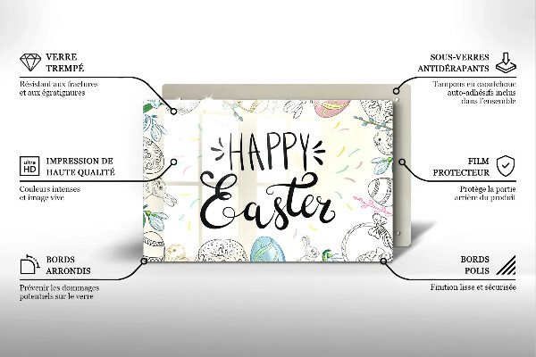 Protège plaque de cuisson Happy Easter