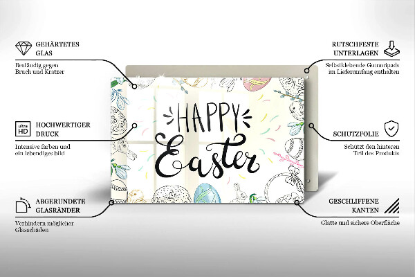 Protège plaque de cuisson Happy Easter