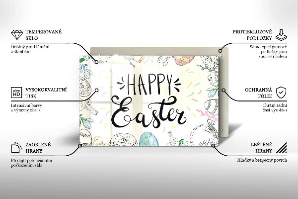 Protège plaque de cuisson Happy Easter