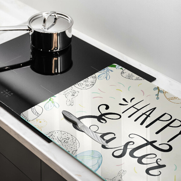 Protège plaque de cuisson Happy Easter
