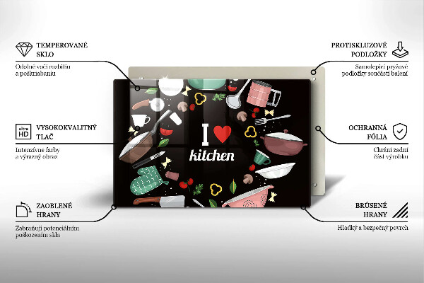 Protège plaque de cuisson Illustration J'aime la cuisine