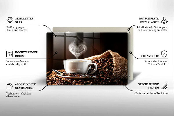 Protège plaque de cuisson Un café et une tasse