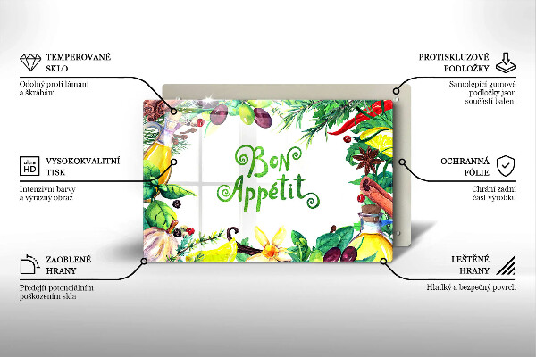 Protège plaque de cuisson Inscription Bon Appetit