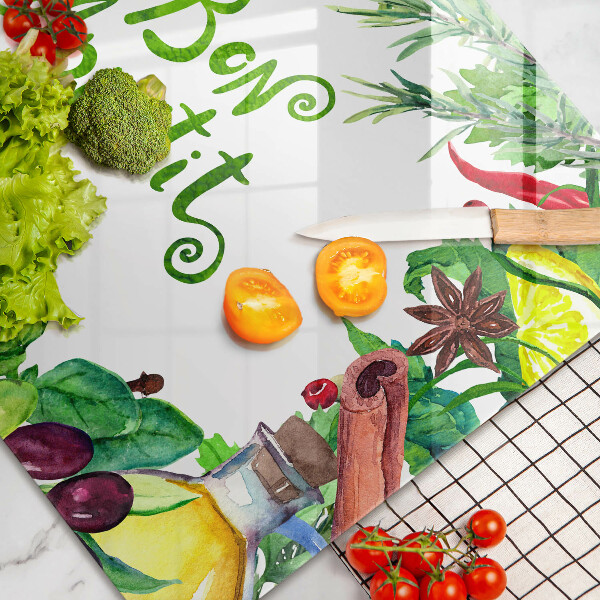 Protège plaque de cuisson Inscription Bon Appetit