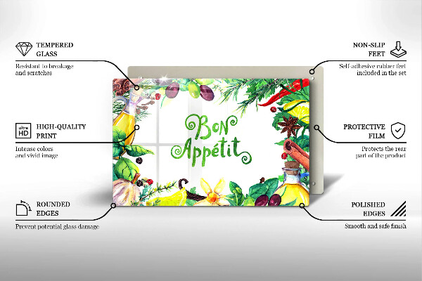 Protège plaque de cuisson Inscription Bon Appetit