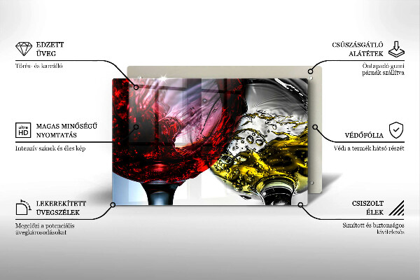 Protège plaque de cuisson Verres de vin