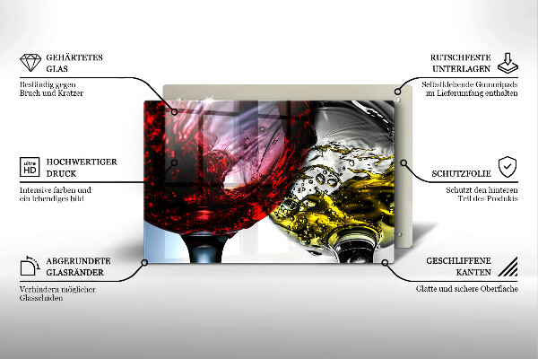 Protège plaque de cuisson Verres de vin