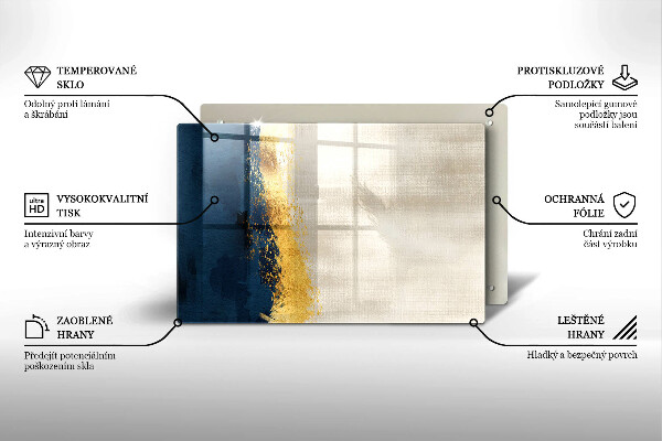 Protège plaque de cuisson Abstraction de l'or