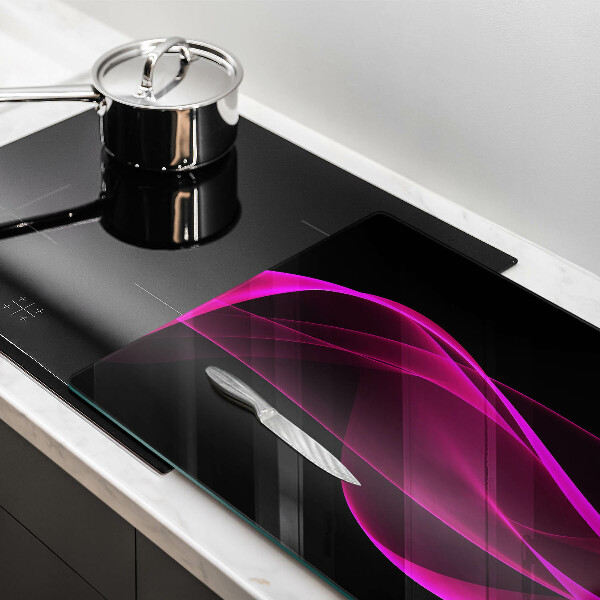 Protège plaque de cuisson Abstraction rose