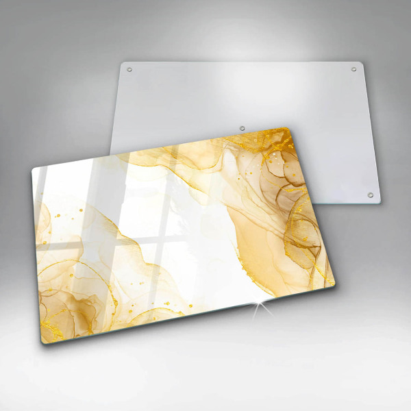 Protège plaque de cuisson Abstraction dorée