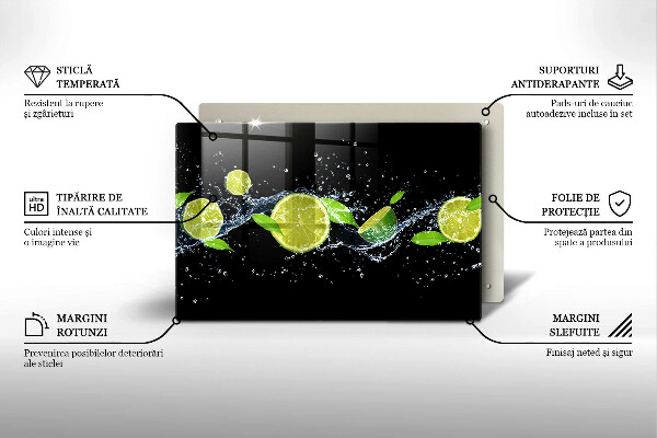 Protège plaque de cuisson Eau de menthe citronnée