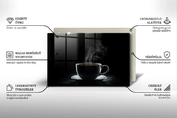 Protection pour plaque de cuisson Tasse de café chaude