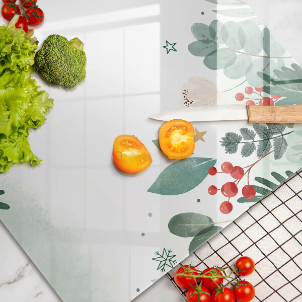 Protège plaque de cuisson Feuilles d'aquarelle