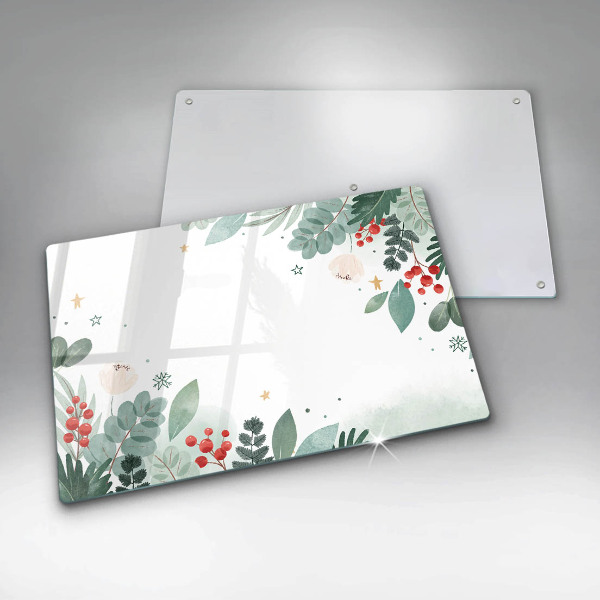 Protège plaque de cuisson Feuilles d'aquarelle